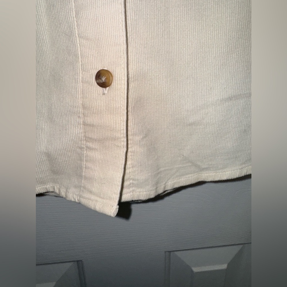 Corduroy! NEW Girl's Art Class Ivory Soft Corduroy Button Up Long Sleeves Shirt - Picture 8 of 14